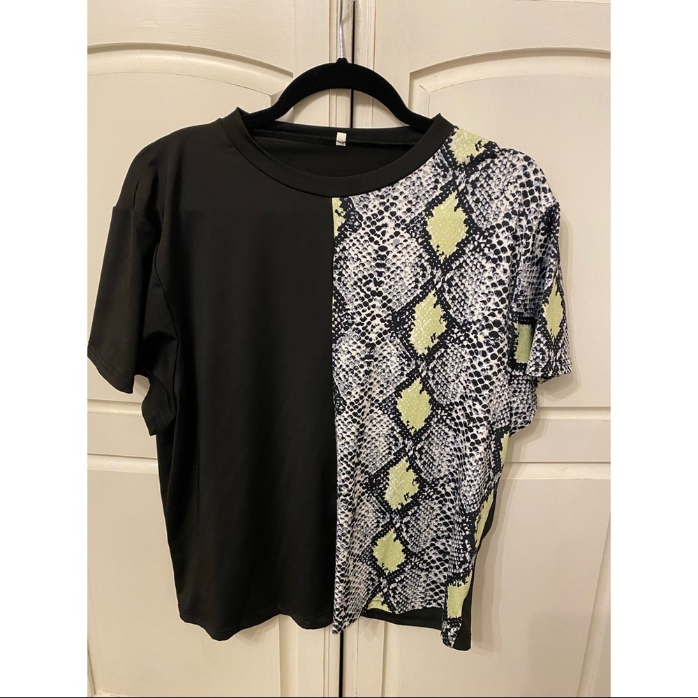 Snake skin crop top
